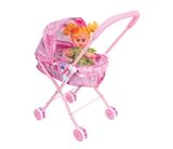 OBL813566 - 14 "doll baby sunshade trolley (baby drink pee, tie-in bottle, toilets and diapers)