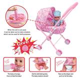 OBL813577 - 12 doll and two in one baby sunshade trolley