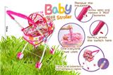OBL813581 - Two in one color light armrest iron baby lying down trolley and basket