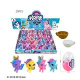 OBL814467 - Egg 4 high-grade PVC plastic unicorn bao li with plastic cup four four-color mixed 20 PSC