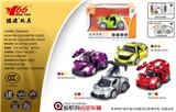 OBL815057 - 1：32Q版合金回力3开门车带灯光、音乐4款每款3色混装