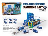 OBL815406 - 城市停车场（警察系列）配2只合金车