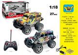OBL815598 - 1:18四通灯光路虎卫士涂鸦越野遥控车(4AA+USB充电线)