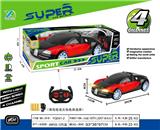 OBL815765 - 1：14四通带前灯布加迪黑窗遥控车（不包电）