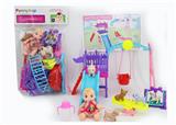 OBL816307 - Park set of assembling 5 inch expression Eva bottle puppy pet swing