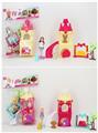 OBL816310 - 8.4 CM mini real barbie body suit/castle slide 2 puppies (2, orange)