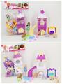OBL816311 - 8.4 CM mini real barbie body suit/castle slide 5 puppies (2, orange)