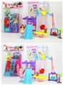OBL816312 - 8.4 CM mini barbie and park suits/pet dog theme (2, orange)