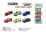 OBL816586 - 4只条装1:50合金警察车回力（6款混装）