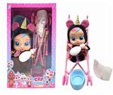 OBL816875 - 14 inches of evade glue is crying baby drink really tears with four tones music DAD. Mother. Angry. 