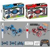 OBL817345 - 1:12 十二通手体感应万向跳舞轮特技扭变车包电（红、蓝2色装）夜光