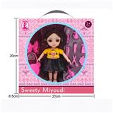 OBL818618 - 6 inch 12 joint fine hair doll