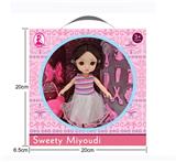 OBL818627 - 6 inch 12 joint fine hair doll