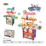 OBL820534 - 高级餐具台，带声音灯光，喷雾功能，2色混