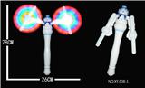 OBL822405 - Snowman double head 10 lamp straight tube windmill (no music)