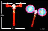 OBL822406 - Santa claus double head 10 lamp straight tube windmill (no music)