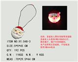 OBL822414 - 圣诞老人2灯项链黑绳项链带圣诞歌