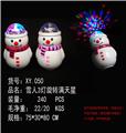 OBL822418 - 雪人3灯旋转满天星