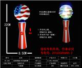 OBL822538 - 国旗10灯闪光转球棒（无音乐，手柄喷漆）