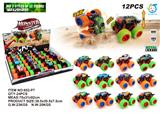 OBL823101 - 12pcs metal sheet cross country inertial monster stunt vehicle