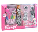 OBL823148 - 11.5 inch belle barbie graffiti suit