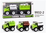 OBL823338 - Inertia farmer car (wood bar, fence, oil tank) towing animals