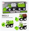 OBL823342 - Inertial engineering vehicle (rail, log, oil tank) towing animals