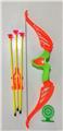 OBL823805 - Bow and arrow with small round target shooting suit