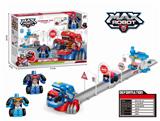 OBL824070 - One flash vehicle (blue orange 2 color mix) + t-rex track