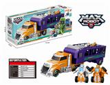 OBL824094 - Orange big tow truck, carrier, one flash deformer.