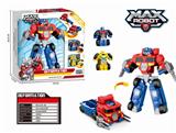 OBL824098 - Red large deformation tractor + flash deformation vehicle