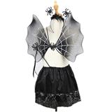 OBL825789 - BLACK COBWEB FOUR-PIECE SET