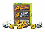 OBL827222 - 1:32 黄色回力合金工程车
