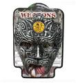 OBL829809 - A LARGE MASK OF BRONZE WEAPONS.
