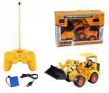 OBL833238 - 遥控特技灯光工程车（推土机、5通带七彩灯、配带3.6V充电电池和USB充电线)