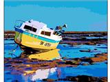 OBL835016 - DIY数字油画          夕阳船舶