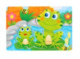 OBL836893 - 木制青蛙填色拼图