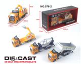 OBL838135 - 合金回力工程车3款混装