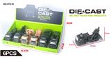 OBL838146 - 合金回力军事车3款混装（6PCS/盒）