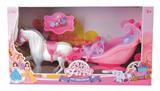 OBL838383 - TWO HORSE PRINCESS CARRIAGE (WITHOUT DOLL)