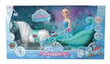 OBL838397 - DOUBLE HORSE SNOW PRINCESS BABY CARRIAGE