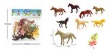 OBL838751 - 8款马+1树叶      实心软胶动物套装