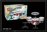 OBL840760 - MONOCHROME JAZZ DRUM SET 5 DRUMS AND CHAIRS