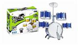 OBL840770 - ROSE BLUE 2-COLOR JAZZ DRUM SET 5 DRUMS AND CHAIRS
