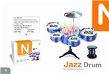 OBL840776 - ROSE BLUE 2-COLOR DOUBLE DRUM FACE LIGHT MUSIC VIBRATION JAZZ DRUM SET 5 DRUMS AND DOUBLE-SIDED CHAIR