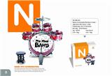OBL840777 - RED AND BLUE 2 COLOR JAZZ DRUM SET 5 DRUM CHAIR.