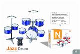 OBL840781 - RED AND BLUE JAZZ DRUM SET 7 DRUMS AND CHAIRS