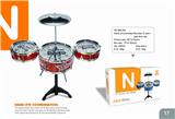 OBL840783 - RED AND BLUE JAZZ DRUM SUIT 3 DRUMS