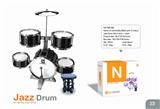 OBL840788 - BLACK PINK JAZZ DRUM SET 5 DRUMS AND CHAIRS