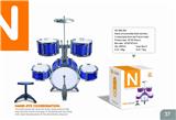 OBL840795 - ROSE BLUE 2-COLOR JAZZ DRUM SET 5 DRUMS AND CHAIRS